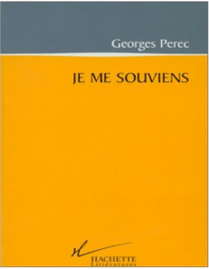 Georges Perec's Je me souviens